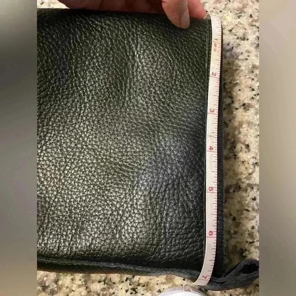 ZARA Faux Shearling Lined Mid-Calf Leather Boots Black Lug Sole Sz 38 - Picture 14 of 14